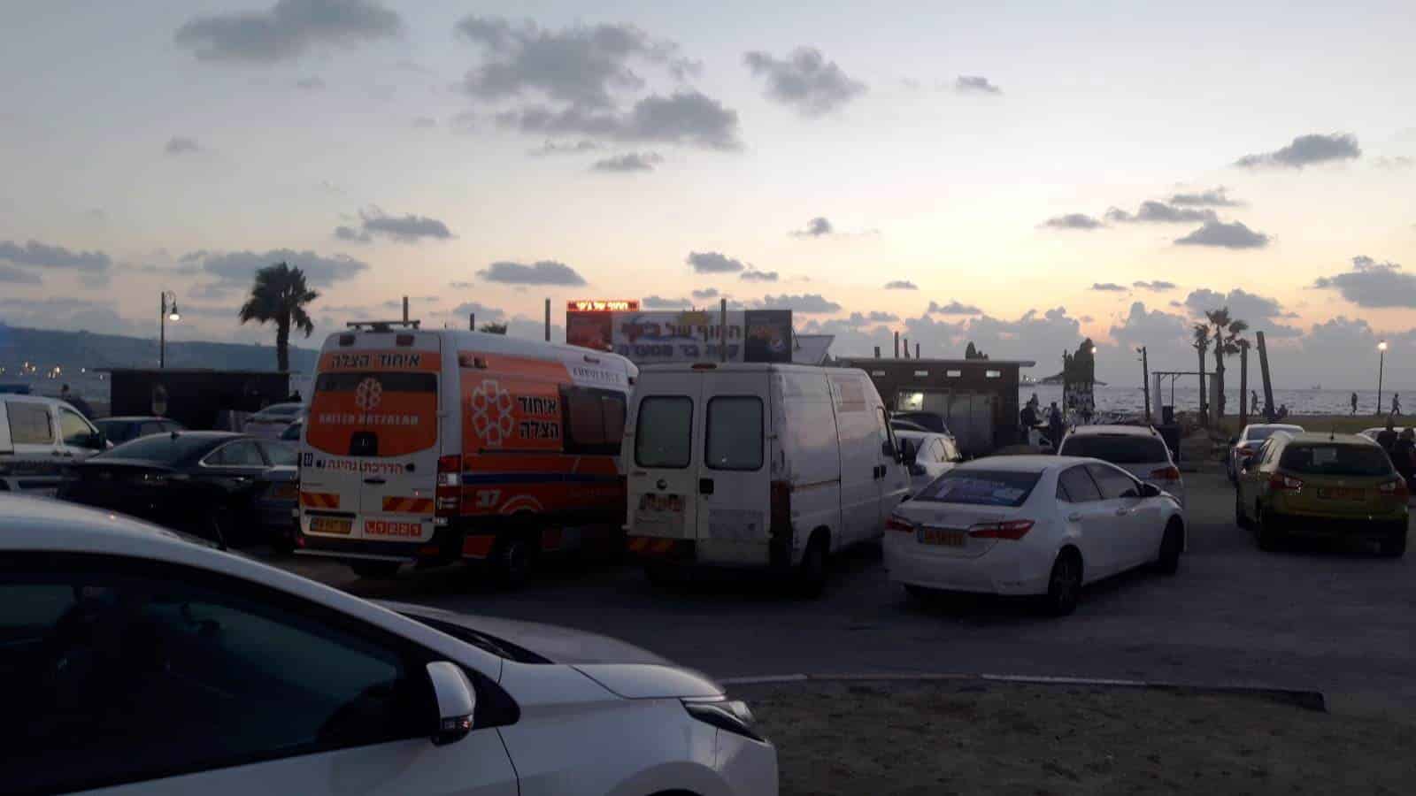 כוחות הצלה בזירת הירי (צילום: איחוד הצלה כרמל)