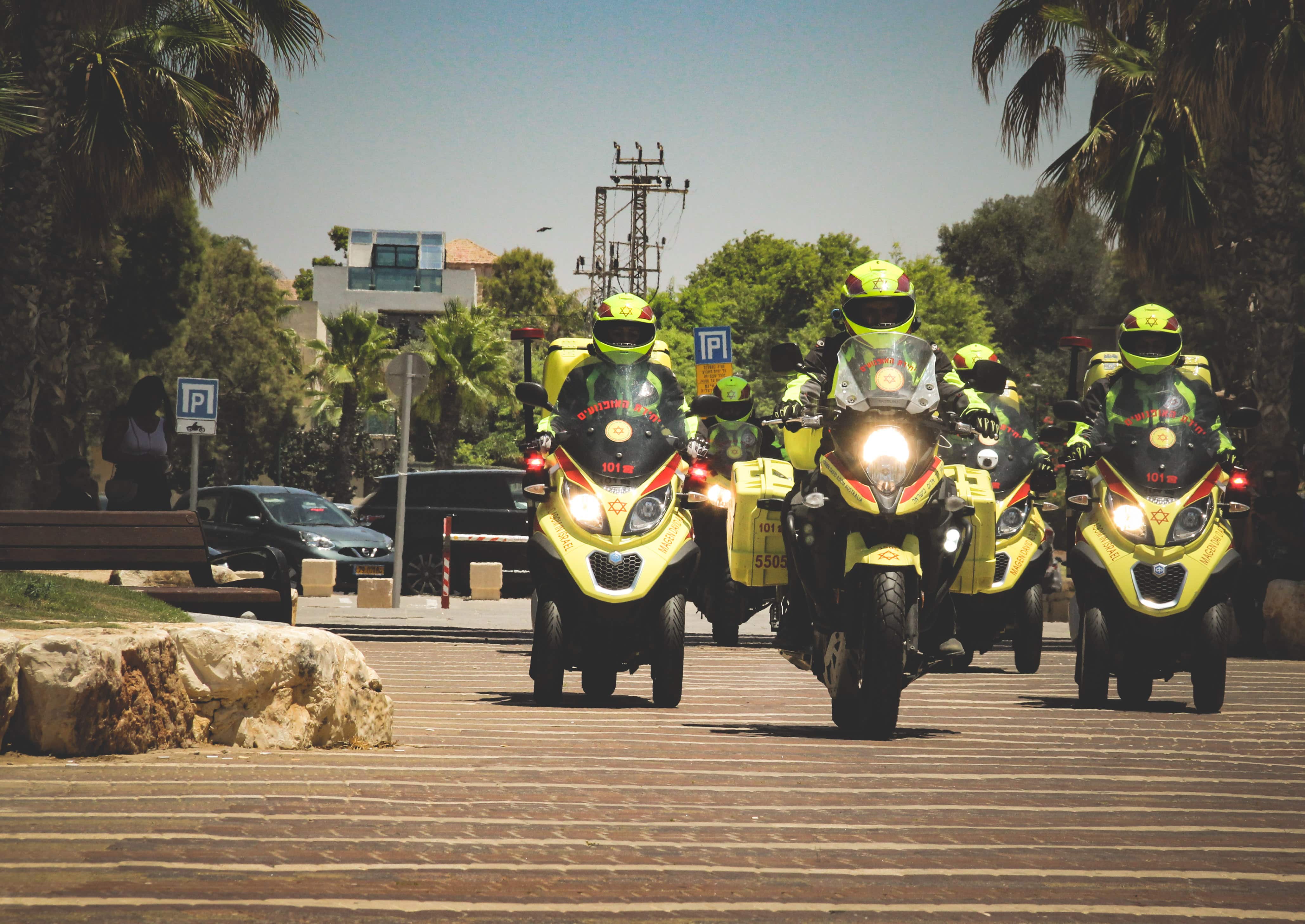רוכבי יחידת האופנועים של מד"א - צילום דוברות מד"א
