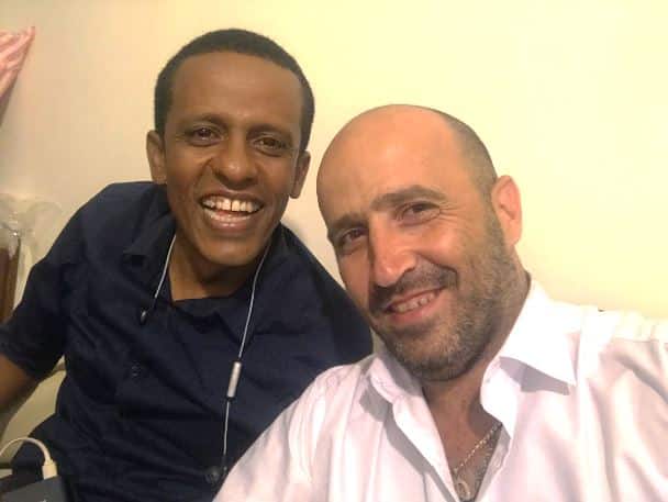 פרידמן בחיבוק עם ברהנו טגניה