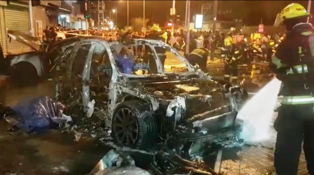 (ליושבי הרכב לא היה סיכוי (צילום: קובי ריכטר - תיעוד מבצעי כבאות והצלה לישראל