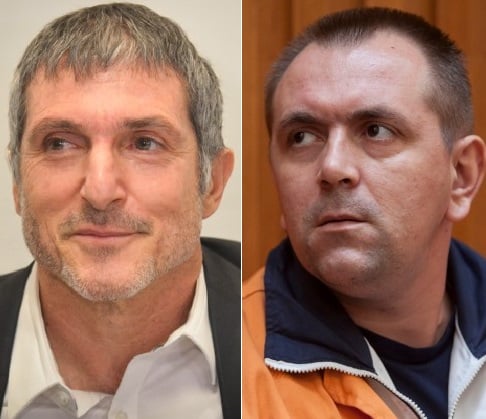 רומן זדורוב ופרקליטו, עו"ד ירום הלוי (צילומים: פלאש 90)