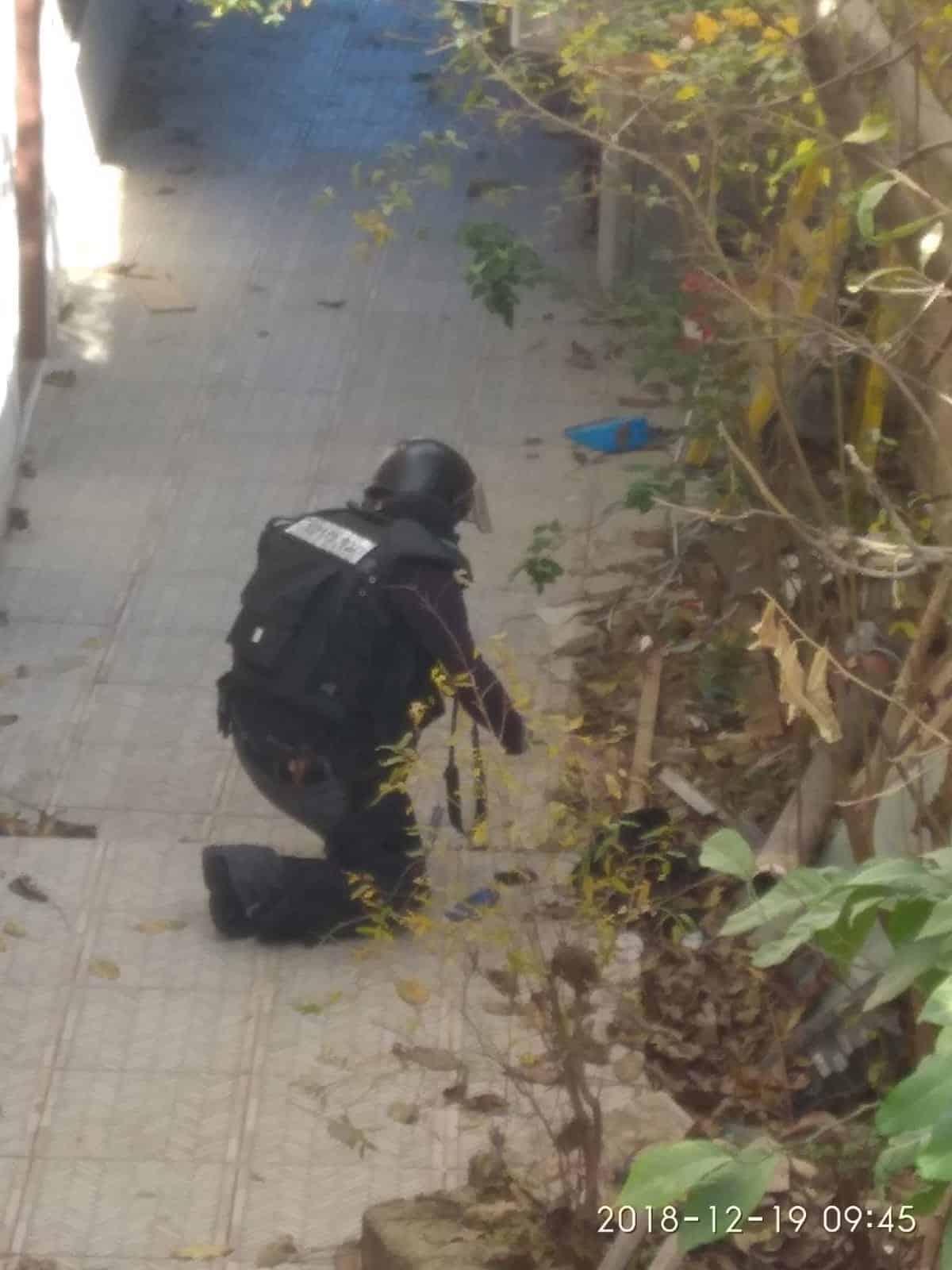 החבלן בשטח (צילומים: משטרת ישראל)