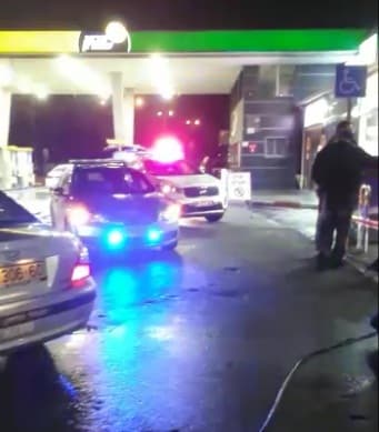 כוחות משטרה בזירת הירי באזור 