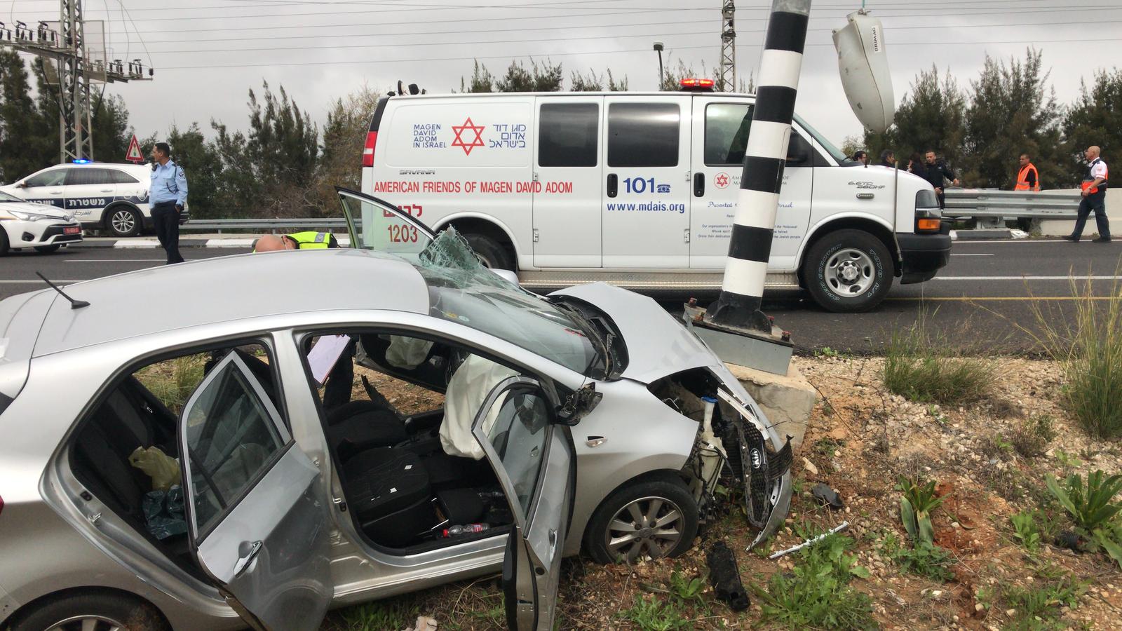 זירת התאונה (צילום: תיעוד מבצעי מד"א)