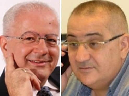 נטען כי חשבונותיו של יוסיפוב (משמאל) שימשו תחנת מעבר לכספים של אזוגי