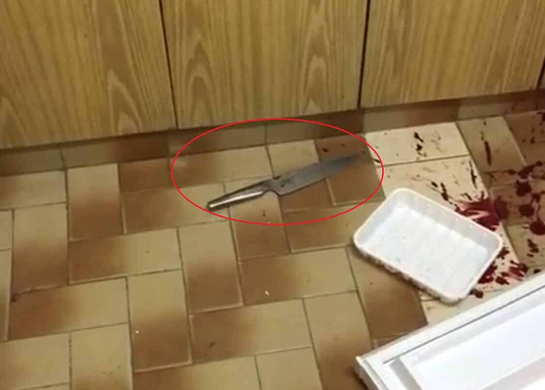 זירת הדקירה (צילום: משטרה)