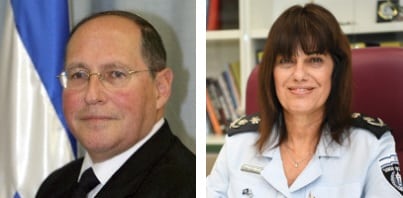 &nbsp;נציבת שב"ס עפרה קלינגר והשופט אליקים רובינשטיין
