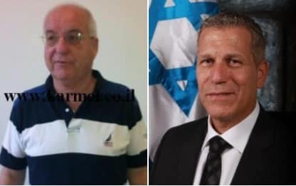 השופט אמיר טובי (מימין) ומשה צמרת (צילום פורטל הכרמל)