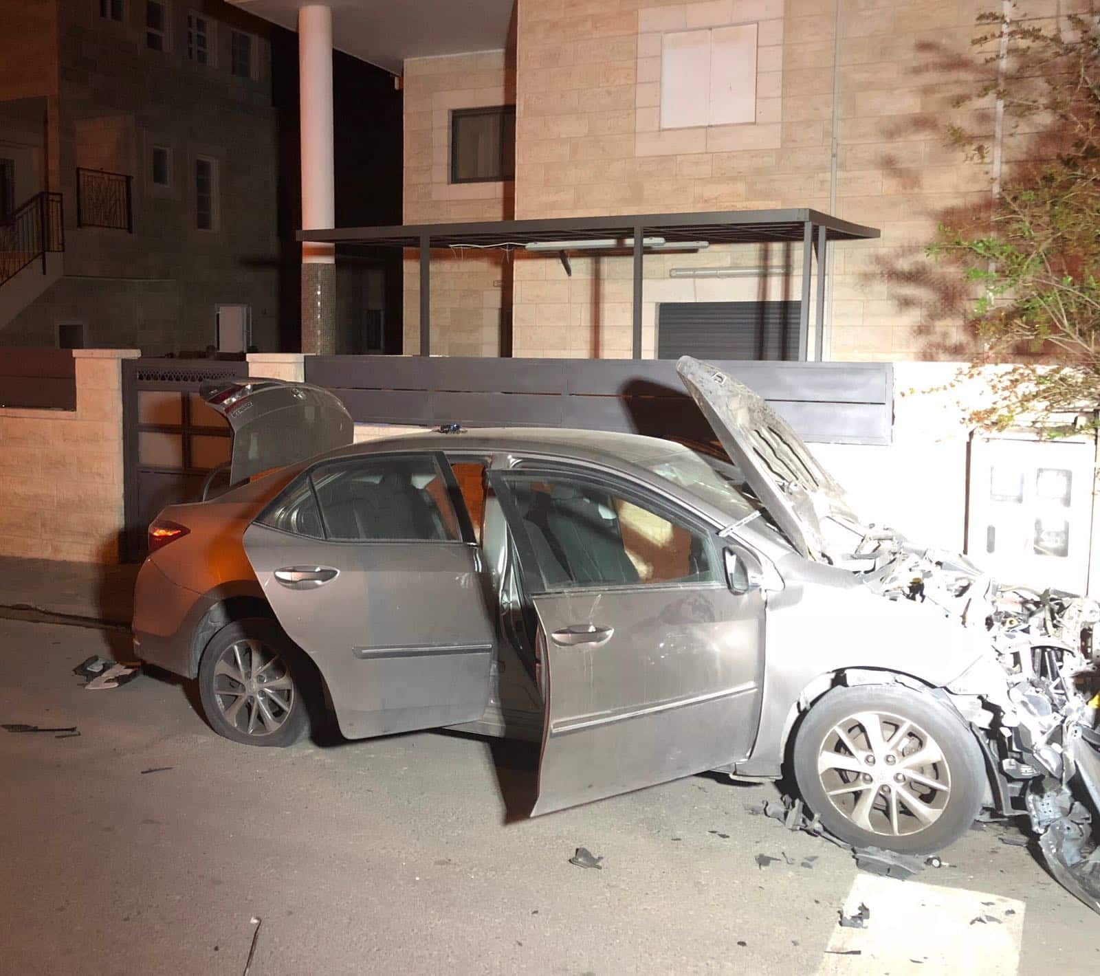 הרכב בו אירע הפיצוץ