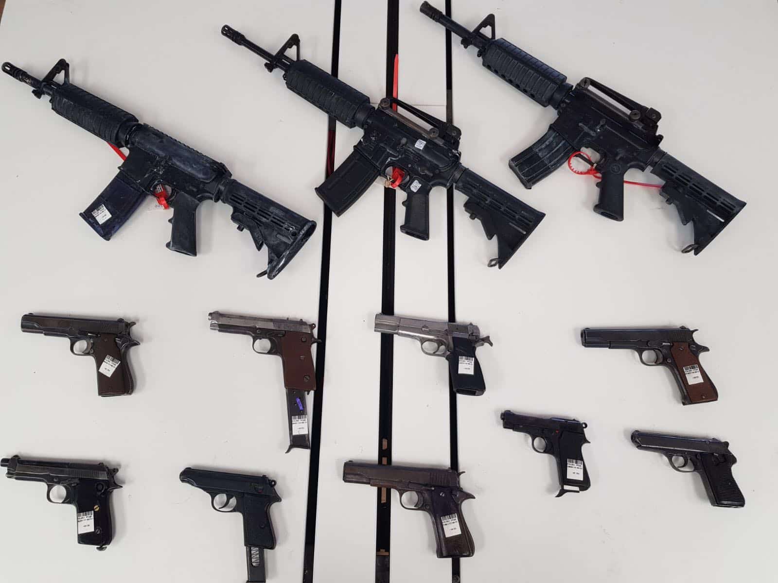 כלי הנשק שנתפסו