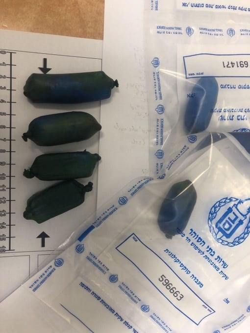 הזרגים שהאסיר ניסה להבריח בתוך גופו
