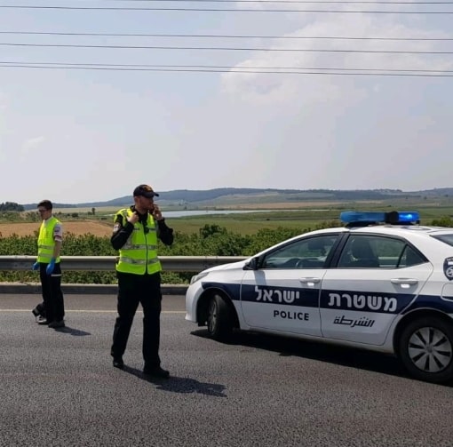 זירת התאונה (צילום: מד"א)