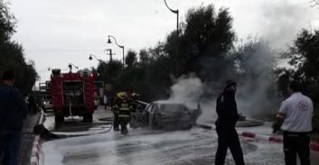 הרוג בפיצוץ במושב עזריאל בשרון לאחר שרכב עלה באש