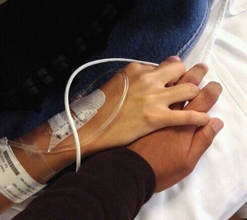holding hands