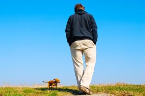 man with dog