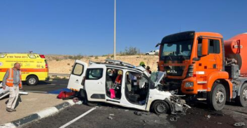 נהג מערבל בטון מואשם בגרימת מוות ברשלנות של נהג רכב פרטי